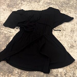 Elegant Black Wrap Dress